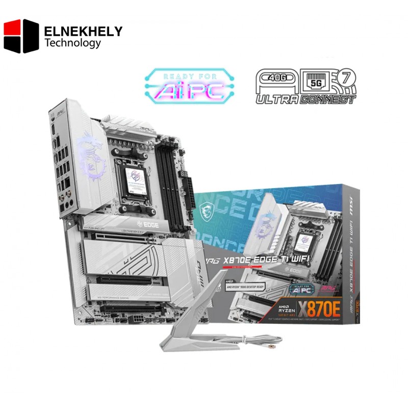 MSI MPG X870E EDGE TI WIFI Motherboard - Socket AM5, PCIe 5.0, DDR5, Wi-Fi 7 MSI MPG X870E EDGE TI WIFI Motherboard - Socket AM5, PCIe 5.0, DDR5, Wi-Fi 7