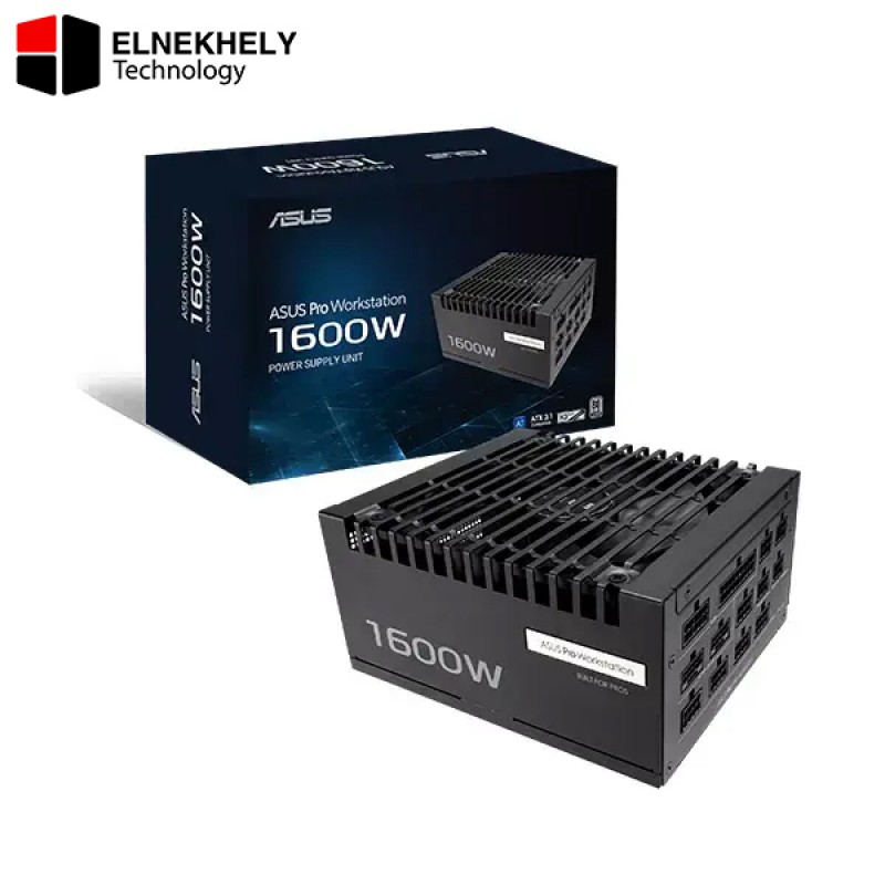 ASUS Pro WS 1600W 80 Plus Platinum ATX 3.1 Fully Modular Workstation Power Supply – Dual 16-Pin PCIe 5.1 ASUS Pro WS 1600W 80 Plus Platinum ATX 3.1 Fully Modular Workstation Power Supply – Dual 16-Pin PCIe 5.1