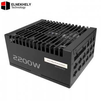 ASUS Pro WS 2200W Platinum – Ultra-Premium 2200W ATX 3.1 Power Supply with PCIe 5.1 12V-2x6, Platinum Efficiency & Extreme Multi-GPU Power for AI, Rendering and Workstations