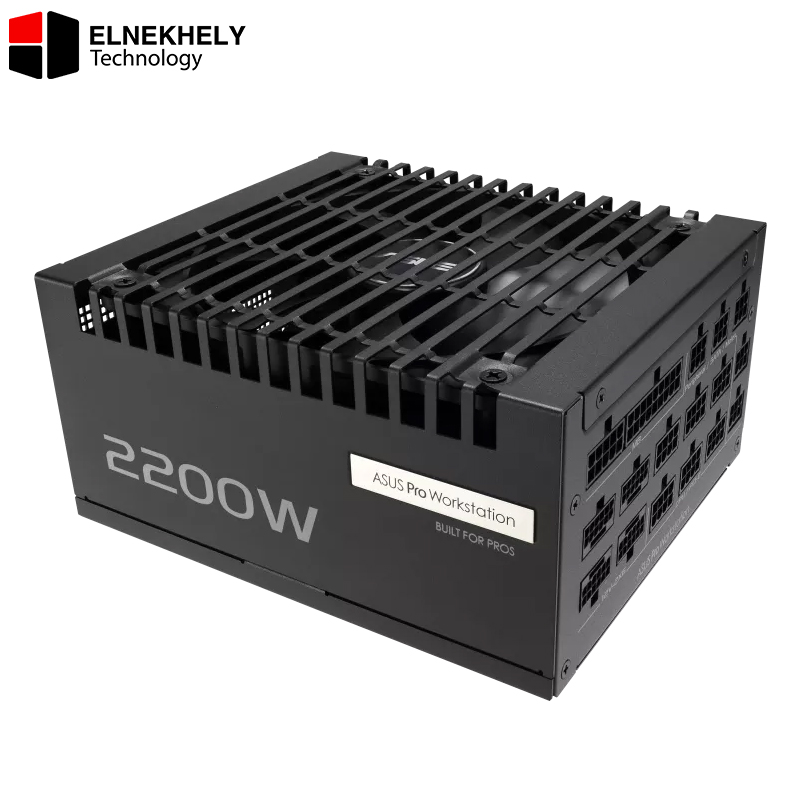 ASUS Pro WS 2200W Platinum – Ultra-Premium 2200W ATX 3.1 Power Supply with PCIe 5.1 12V-2x6, Platinum Efficiency & Extreme Multi-GPU Power for AI, Rendering and Workstations