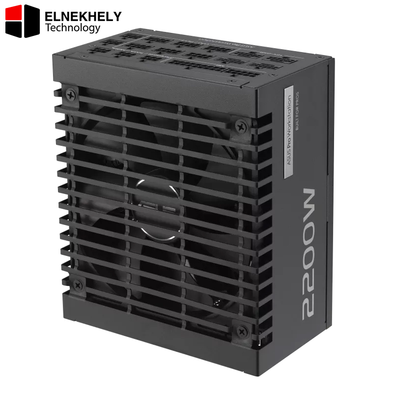 ASUS Pro WS 2200W Platinum – Ultra-Premium 2200W ATX 3.1 Power Supply with PCIe 5.1 12V-2x6, Platinum Efficiency & Extreme Multi-GPU Power for AI, Rendering and Workstations