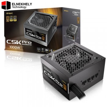 Antec CSK Pro 1000W Power Supply – 80 Plus Bronze, Semi-Modular, ATX 3.1, High-Stability 1000W PSU with Enhanced Efficiency & Reliable Protection