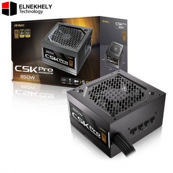 Antec CSK850 PRO 850W Semi-Modular Power Supply – 80 Plus Bronze, ATX 3.1 Compliant, PCIe 5.1 12V-2x6 (12VHPWR) Connector, 120mm Silent Fan, High-Performance PSU for Desktop Builds