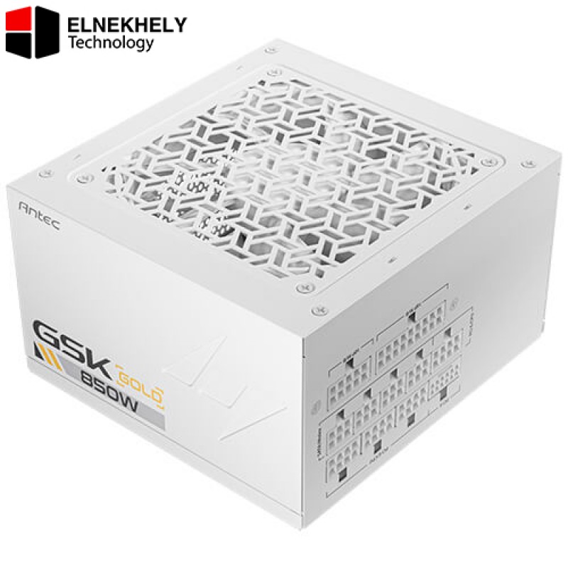 ANTEC GSK850 ATX 3.1 White Power Supply – 850W 80 Plus Gold, Full Modular PSU, PCIe 5.1 & ATX12V 3.1 Support, Japanese Capacitors, PhaseWave Design, Zero RPM Silent Fan Mode, 120mm White Fan, 100–240V Input ANTEC GSK850 ATX 3.1 White Power Supply – 850W 80 Plus Gold, Full Modular PSU, PCIe 5.1 & ATX12V 3.1 Support, Japanese Capacitors, PhaseWave Design, Zero RPM Silent Fan Mode, 120mm White Fan, 100–240V Input