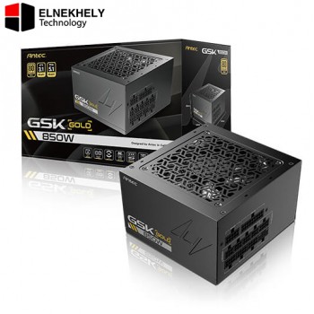ANTEC GSK850 ATX 3.1 Power Supply – 850W 80 Plus Gold Certified, Full Modular PSU, PCIe 5.1 & ATX12V 3.1 Support, Japanese Capacitors, PhaseWave Design, Zero RPM Fan Mode, 120mm Silent Fan, 100-240V Input
