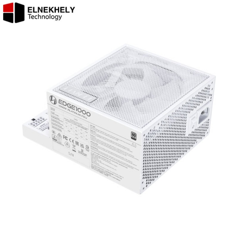 Lian Li Edge EG1300 1300W 80 Plus Platinum ATX 3.1 Fully Modular Power Supply – High-Efficiency PSU with Silent FDB Fan, White Lian Li Edge EG1300 1300W 80 Plus Platinum ATX 3.1 Fully Modular Power Supply – High-Efficiency PSU with Silent FDB Fan, White