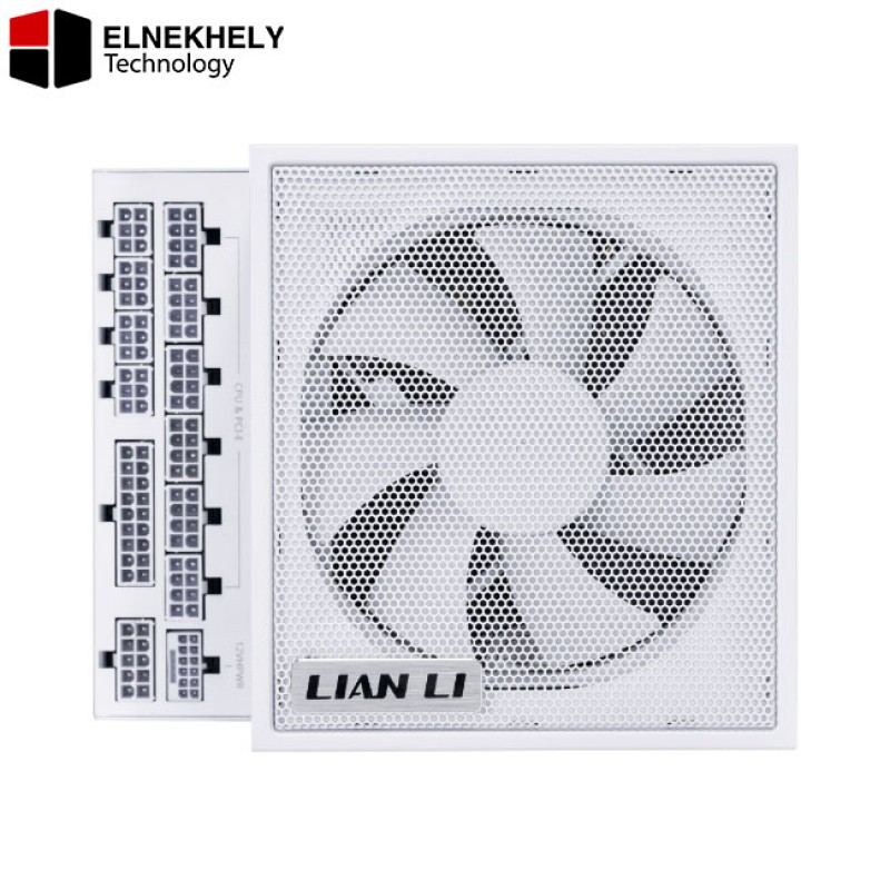 Lian Li Edge EG1300 1300W 80 Plus Platinum ATX 3.1 Fully Modular Power Supply – High-Efficiency PSU with Silent FDB Fan, White Lian Li Edge EG1300 1300W 80 Plus Platinum ATX 3.1 Fully Modular Power Supply – High-Efficiency PSU with Silent FDB Fan, White