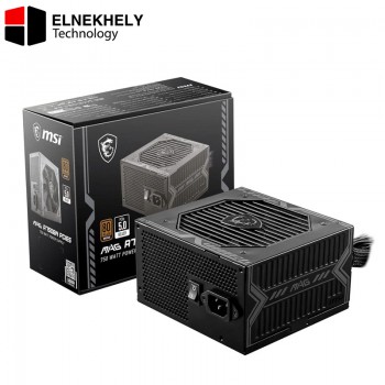 MSI MAG A750BN PCIe 5 750W Power Supply – 80 Plus Bronze, ATX, Non-Modular, 120mm Fan, PCIe 5.0 16-Pin Support, Active PFC, Full Safety Protection