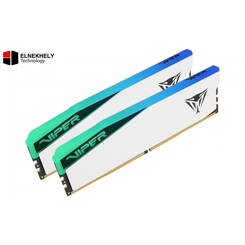 Patriot Viper Elite 5 RGB DDR5 RAM 32GB (2x16GB) 6400MT/s CL32 UDIMM Desktop Gaming Memory Kit  – High-Performance RGB Overclocking RAM