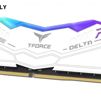 TEAMGROUP T-Force Delta RGB DDR5 32GB (2x16GB) 6400MHz CL38 White Dual Channel High Performance Desktop Gaming Kit with Intel XMP 3.0 Support