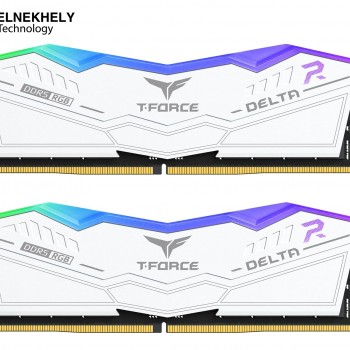 TEAMGROUP T-Force Delta RGB DDR5 32GB (2x16GB) 6400MHz CL38 White Dual Channel High Performance Desktop Gaming Kit with Intel XMP 3.0 Support
