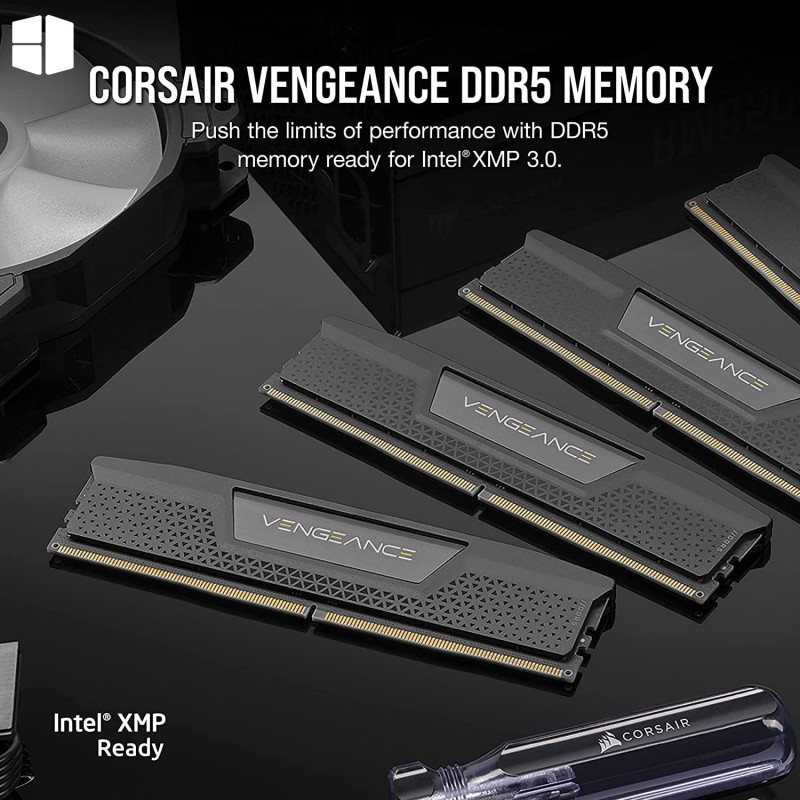 Corsair Vengeance DDR5 RAM 48GB (2x24GB) 6000MHz CL36 UDIMM Desktop Memory Kit - Black