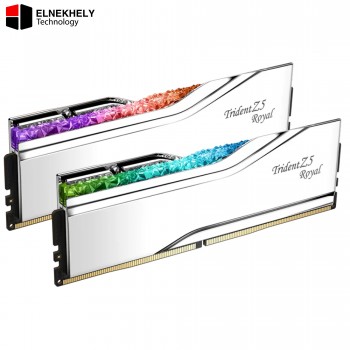 G.Skill Trident Z5 Royal RGB 32GB Kit (2x16GB) DDR5 6400MHz CL30 Silver Desktop RAM