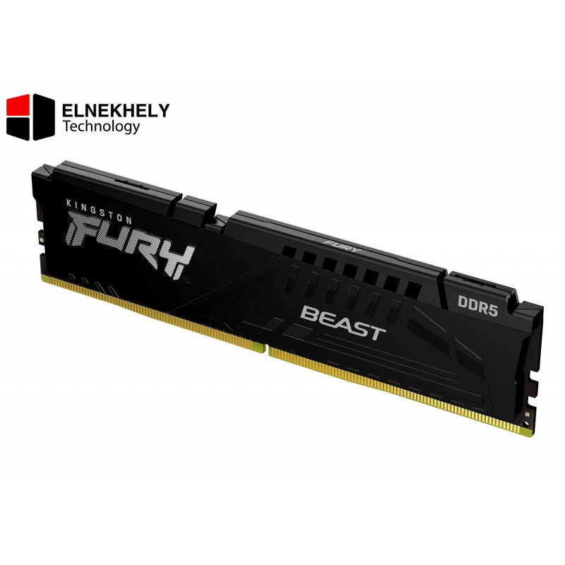 Kingston Fury Beast 16GB DDR5 6000MT/s CL36 EXPO Support Performance Desktop RAM Module – High-Speed Overclocking, Low Latency, Enhanced Stability for AMD Systems