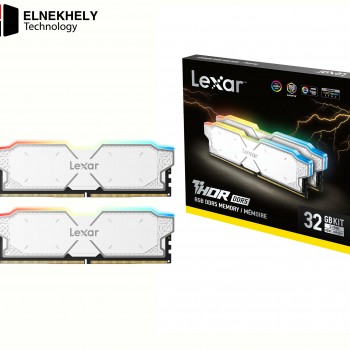 Lexar THOR RGB DDR5 RAM 32GB (2x16GB) 6000MHz CL38 UDIMM Desktop Memory Kit - White