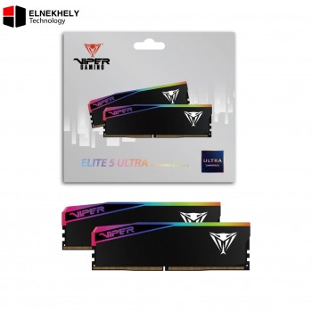 Patriot Viper Elite 5 Ultra RGB DDR5 RAM 64GB (2x32GB) 6000MT/s CL28 UDIMM Desktop Memory Kit - Black