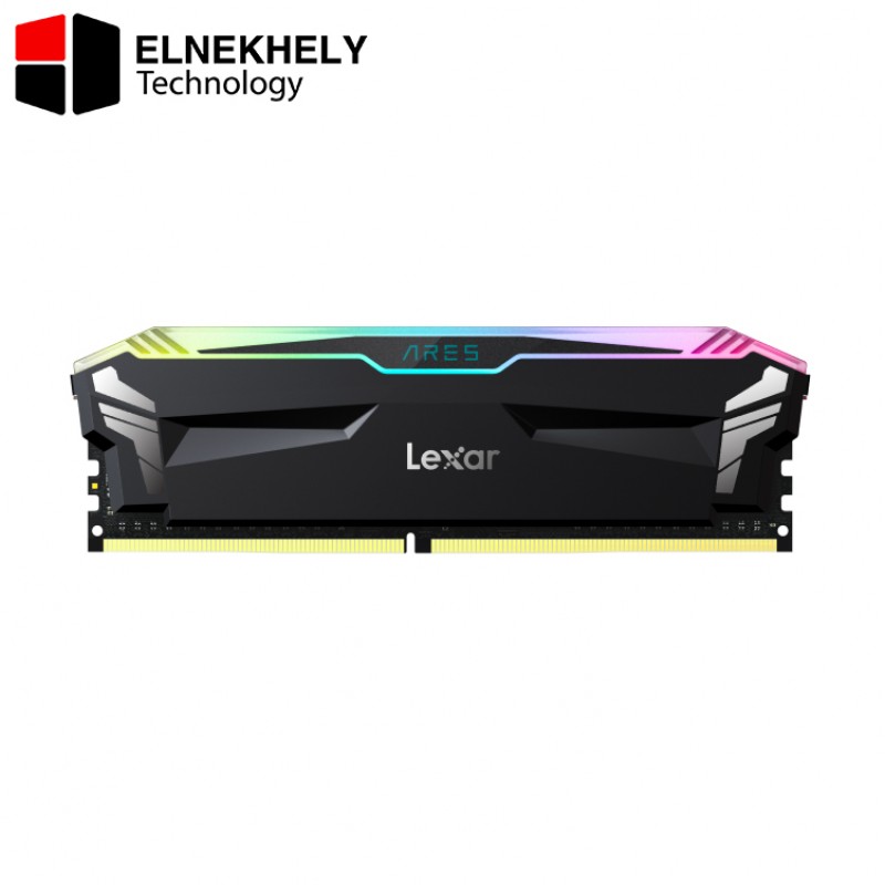 Lexar ARES RGB 16GB (2x8GB) DDR4 3600MT/s CL18 Desktop Memory Kit, Intel XMP 2.0 & AMD Ryzen Compatible, RGB Lighting, Black