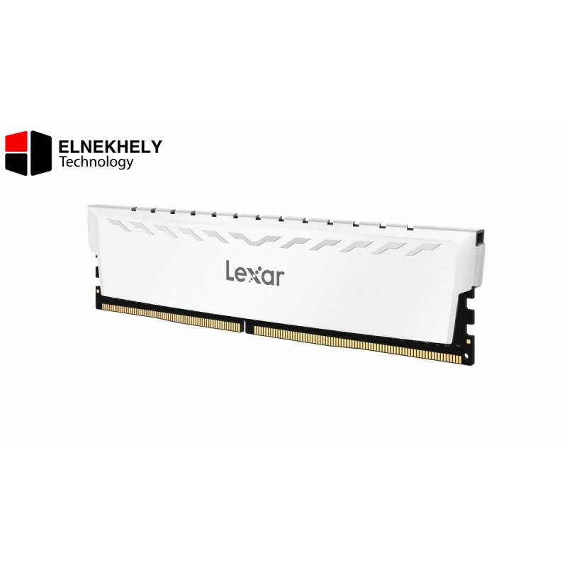 Lexar THOR OC White 32GB (2x16GB) DDR4 3600MHz UDIMM Desktop Memory Kit – High-Speed Gaming RAM, CL18, 1.35V, Unbuffered, Premium Aluminum Heat-Spreader