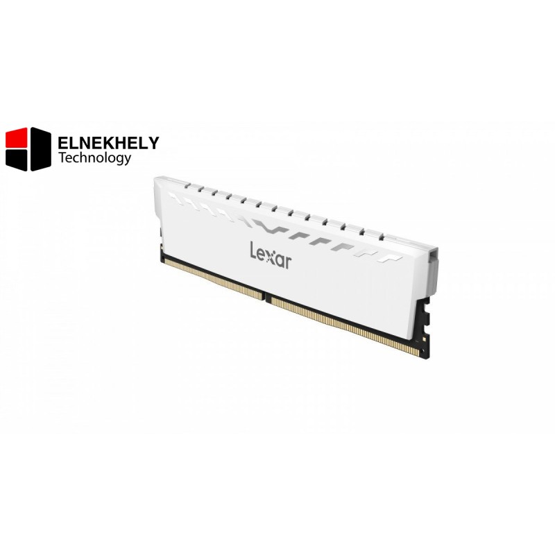 Lexar THOR OC White 32GB (2x16GB) DDR4 3600MHz UDIMM Desktop Memory Kit – High-Speed Gaming RAM, CL18, 1.35V, Unbuffered, Premium Aluminum Heat-Spreader