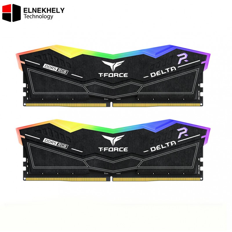 TEAMGROUP T-Force DELTA RGB DDR5 RAM 96GB (2x48GB) 6800MHz CL36 Desktop Memory Kit - Black