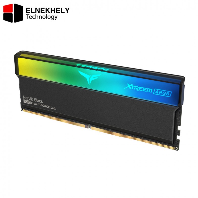 Team Group Xtreem ARGB DDR5 32GB (2x16GB) 7600MHz PC5 CL36 High-Performance Dual-Channel Desktop Kit – Ultra-Fast Overclocked DDR5 with Dynamic ARGB Lighting for Gaming and Creators – Black Edition