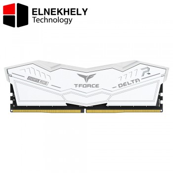 TeamGroup T-Force Delta RGB White 16GB (2×8GB) DDR5 6000MHz CL38 Gaming RAM – High-Speed Performance, RGB Lighting, XMP 3.0 Support