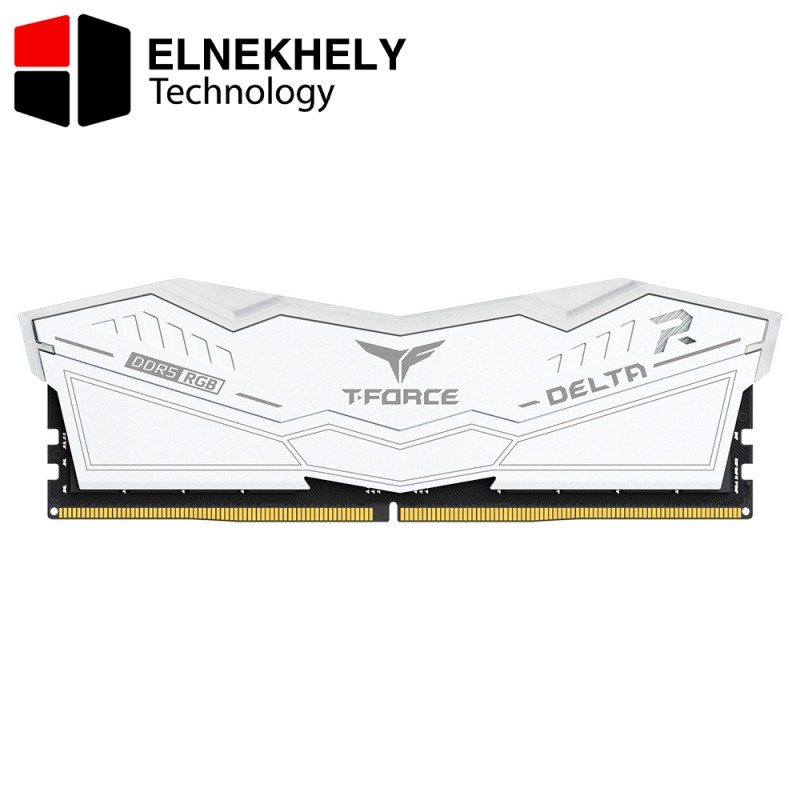 TeamGroup T-Force Delta RGB White 16GB (2×8GB) DDR5 6000MHz CL38 Gaming RAM – High-Speed Performance, RGB Lighting, XMP 3.0 Support