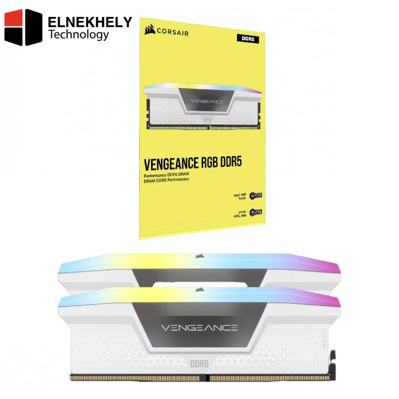 CORSAIR VENGEANCE RGB DDR5 64GB (2x32GB) 6000MT/s CL30 – High-Speed Desktop RAM for Intel, Black, Dynamic Ten-Zone RGB Lighting, XMP 3.0 Support