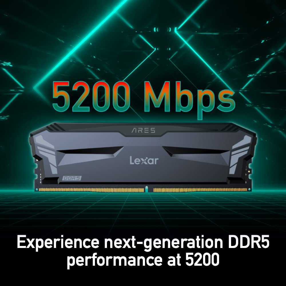 LEXAR 32GB (2x16GB) DDR5 5200MHz CL38 Memory Kit BLACK