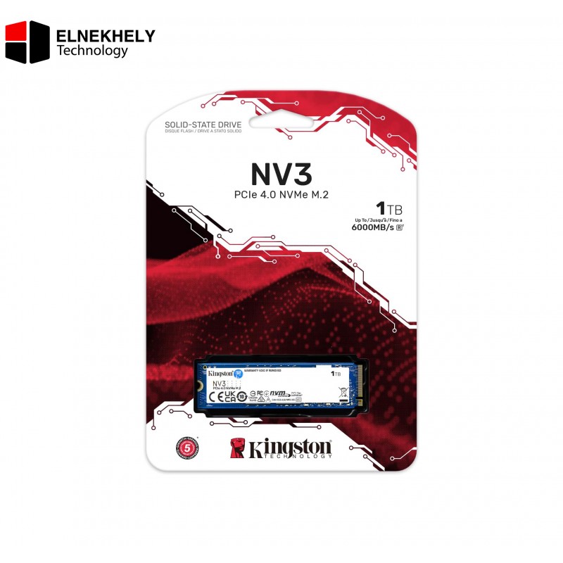 Kingston NV3 1TB PCIe 4.0 NVMe M.2 2280 SSD – Up to 6000MB/s Read, 4000MB/s Write (SNV3S/1000G) Kingston NV3 1TB PCIe 4.0 NVMe M.2 2280 SSD – Up to 6000MB/s Read, 4000MB/s Write (SNV3S/1000G)