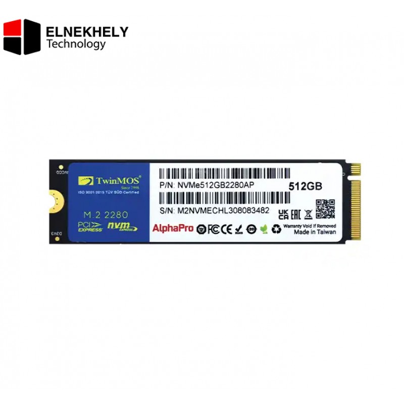 TwinMOS AlphaPro 512GB NVMe M.2 2280 PCIe Gen3 SSD – High-Speed TLC 3D NAND Internal Solid State Drive, 1000TB Endurance, Up to 900GB/Day, Black TwinMOS AlphaPro 512GB NVMe M.2 2280 PCIe Gen3 SSD – High-Speed TLC 3D NAND Internal Solid State Drive, 1000TB Endurance, Up to 900GB/Day, Black
