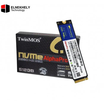 TwinMOS AlphaPro 512GB NVMe M.2 2280 PCIe Gen3 SSD – High-Speed TLC 3D NAND Internal Solid State Drive, 1000TB Endurance, Up to 900GB/Day, Black