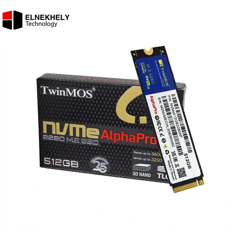 TwinMOS AlphaPro 512GB NVMe M.2 2280 PCIe Gen3 SSD – High-Speed TLC 3D NAND Internal Solid State Drive, 1000TB Endurance, Up to 900GB/Day, Black TwinMOS AlphaPro 512GB NVMe M.2 2280 PCIe Gen3 SSD – High-Speed TLC 3D NAND Internal Solid State Drive, 1000TB Endurance, Up to 900GB/Day, Black