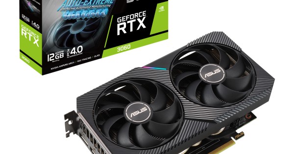 ASUS DUAL GeForce RTX 3060 12GB GDDR6 Graphics Card - Dual