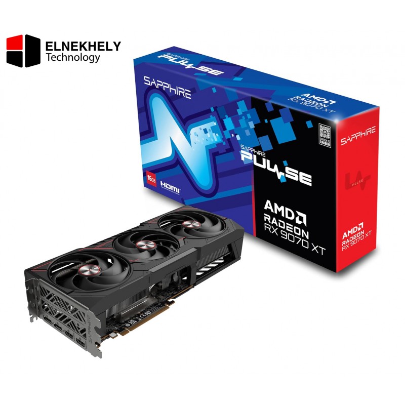 Sapphire PULSE AMD Radeon RX 9070 XT GPU – 16GB GDDR6, 20Gbps, Boost Clock Up to 2970 MHz, 4096 Stream Processors, AMD RDNA 4 Architecture, and 64 Ray Accelerators for Exceptional Gaming Performance Sapphire PULSE AMD Radeon RX 9070 XT GPU – 16GB GDDR6, 20Gbps, Boost Clock Up to 2970 MHz, 4096 Stream Processors, AMD RDNA 4 Architecture, and 64 Ray Accelerators for Exceptional Gaming Performance