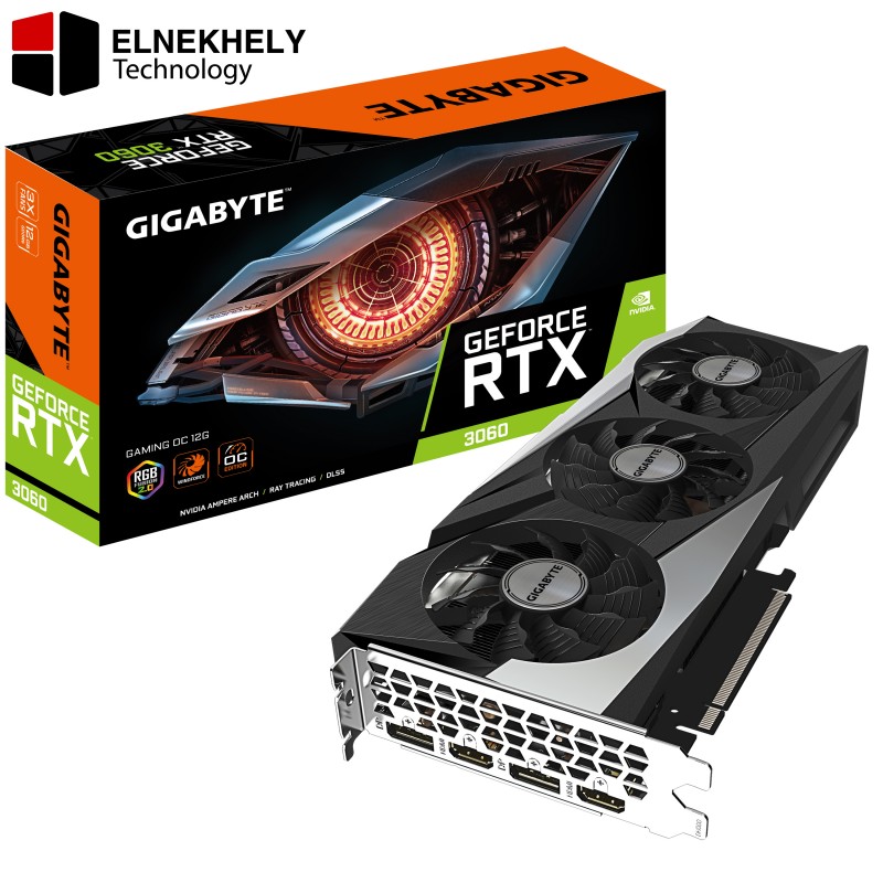 GIGABYTE GeForce RTX 3060 WINDFORCE OC 12GB GDDR6 Graphics Card – PCIe 4.0 x16, ATX, GV-N3060WF2OC-12GD REV2.0 GIGABYTE GeForce RTX 3060 WINDFORCE OC 12GB GDDR6 Graphics Card – PCIe 4.0 x16, ATX, GV-N3060WF2OC-12GD REV2.0
