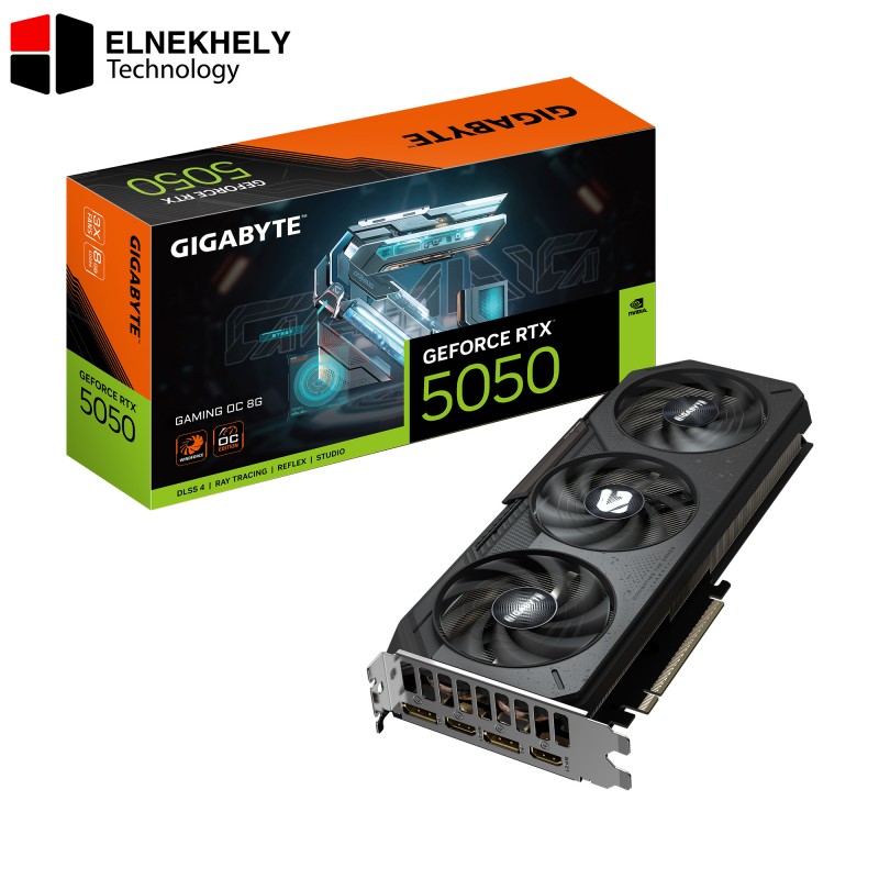 Gigabyte GeForce RTX 5050 Gaming OC 8GB GDDR6 Graphics Card – Factory Overclocked, WINDFORCE Cooling, Ray Tracing & DLSS Support, PCIe 4.0, High-Performance GPU