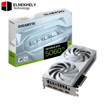 Gigabyte GeForce RTX 5060 Ti EAGLE OC ICE 8GB Graphics Card – GV-N506TEAGLEOC ICE-8GD, 8GB GDDR7 128-bit, 28Gbps, PCIe 5.0, Dual Fan Cooling