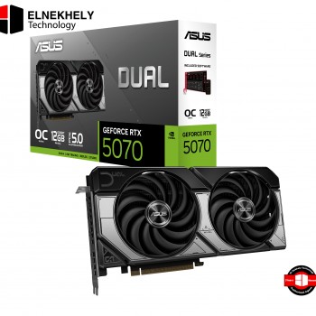 ASUS Dual GeForce RTX 5070 OC Edition 12GB GDDR7 Graphics Card – PCIe 5.0, 672GB/s Bandwidth, DLSS 4, Ray Tracing, 2.5-Slot Cooling, Dual Axial-Tech Fans, HDMI 2.1, DisplayPort 2.1, 16-Pin Power Connector