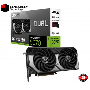 ASUS Dual GeForce RTX 5070 OC Edition 12GB GDDR7 Graphics Card – PCIe 5.0, 672GB/s Bandwidth, DLSS 4, Ray Tracing, 2.5-Slot Cooling, Dual Axial-Tech Fans, HDMI 2.1, DisplayPort 2.1, 16-Pin Power Connector