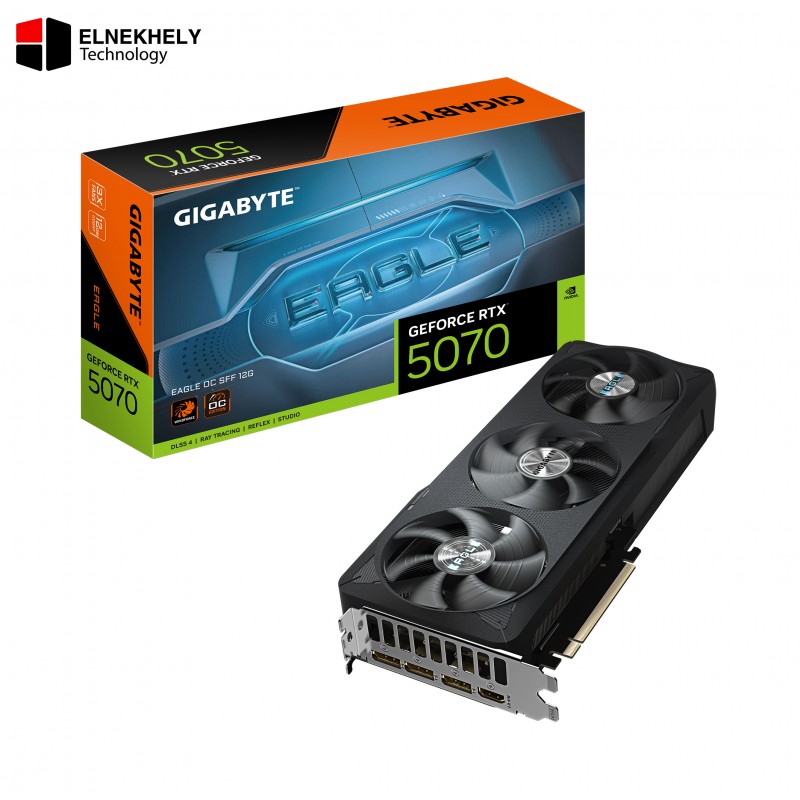 Gigabyte GeForce RTX 5070 Eagle OC SFF 12GB GDDR7 Graphics Card – PCIe 5.0, WINDFORCE 3X Cooling, GV-N5070EAGLE OC-12GD Gigabyte GeForce RTX 5070 Eagle OC SFF 12GB GDDR7 Graphics Card – PCIe 5.0, WINDFORCE 3X Cooling, GV-N5070EAGLE OC-12GD