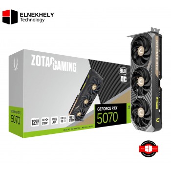 Zotac Gaming GeForce RTX 5070 Solid 12GB GDDR7 Graphics Card – High-Performance PCIe 5.0 GPU with DLSS 4, Ray Tracing, IceStorm Cooling, Spectra RGB Lighting