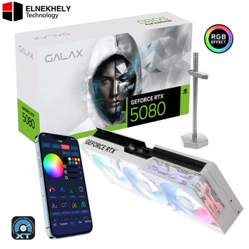 GALAX GeForce RTX 5080 1-Click OC Black 16GB GDDR7 256-Bit Graphics Card GALAX GeForce RTX 5080 1-Click OC Black 16GB GDDR7 256-Bit Graphics Card