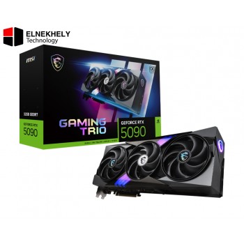 MSI GeForce RTX 5090 GAMING TRIO OC 32GB GDDR7 – PCIe Gen 5, 2497MHz Boost Clock, 21760 CUDA Cores, Triple-Fan Cooling, HDMI 2.1 & 3× DisplayPort – Ultra-High-End GPU