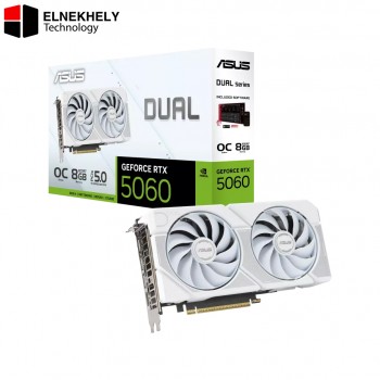 ASUS Dual GeForce RTX 5060 White OC Edition 8GB GDDR7 Graphics Card