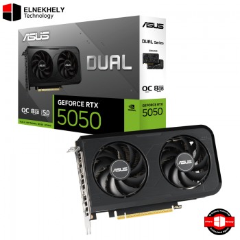 ASUS Dual GeForce RTX 5050 OC Edition 8GB GDDR6 Graphics Card – PCIe 5.0, Ray Tracing, AI-Enhanced Performance, Dual Fan Cooling