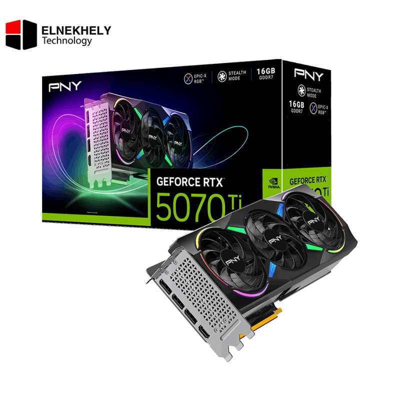 PNY GeForce RTX 5070 Ti ARGB Triple Fan 16GB GDDR7 Graphics Card PNY GeForce RTX 5070 Ti ARGB Triple Fan 16GB GDDR7 Graphics Card