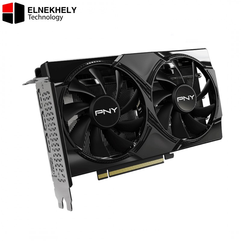PNY GeForce RTX 5060 8GB Overclocked Dual Fan Gaming Graphics Card – GDDR7 Memory, DLSS 4, Ray Tracing, AI Acceleration, Overclocked Performance, Dual Fan Cooling GPU