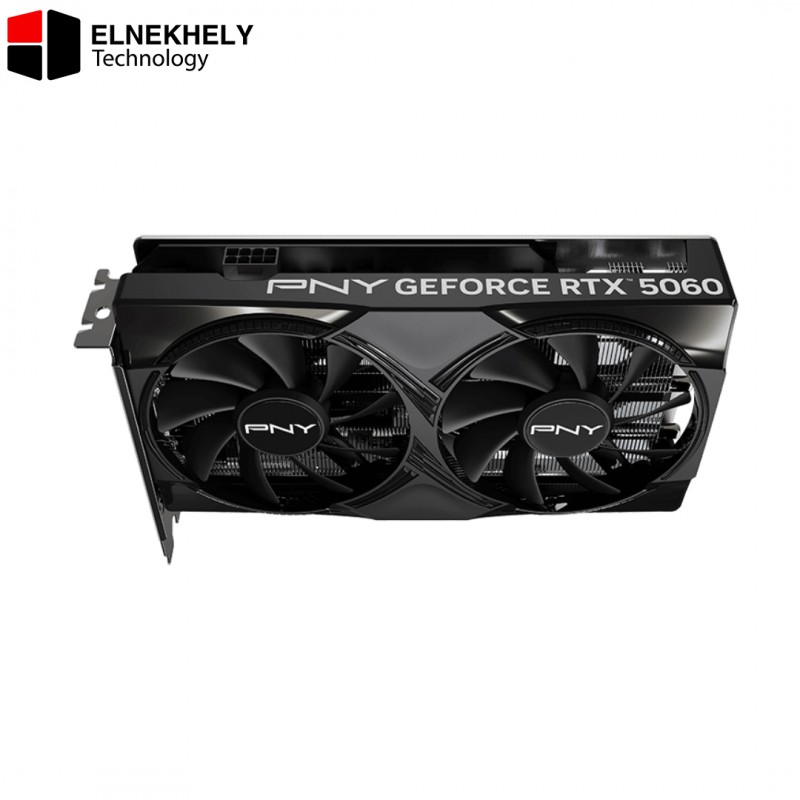 PNY GeForce RTX 5060 8GB Overclocked Dual Fan Gaming Graphics Card – GDDR7 Memory, DLSS 4, Ray Tracing, AI Acceleration, Overclocked Performance, Dual Fan Cooling GPU