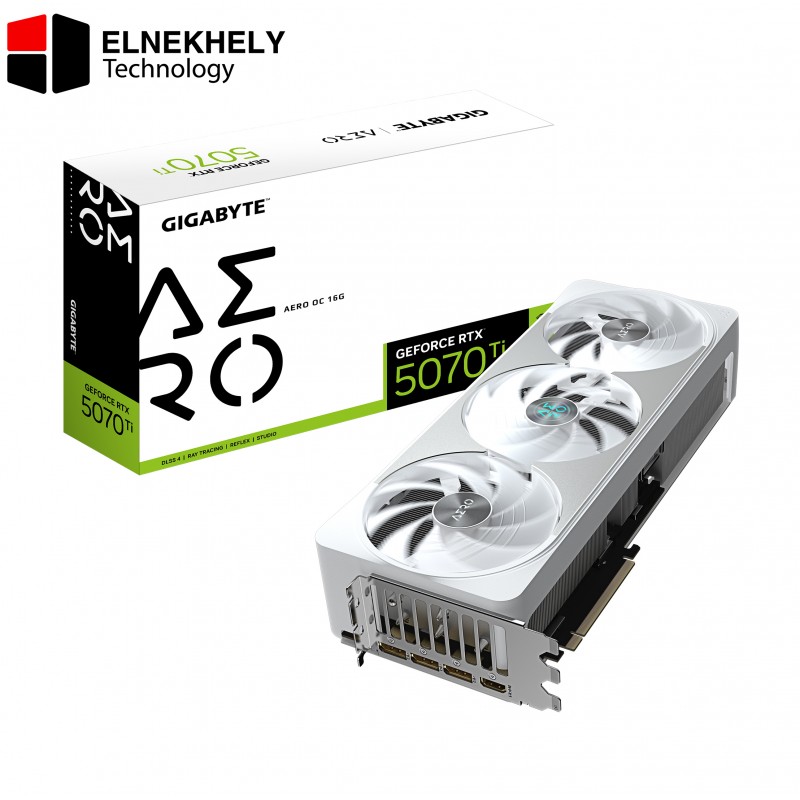 GIGABYTE GeForce RTX 5070 Ti AERO OC 16GB GDDR7 Graphics Card – NVIDIA Blackwell GPU, 256-bit, 2542MHz Boost Clock, WINDFORCE Cooling, 4K/8K Gaming, Ray Tracing, DLSS 3.5, PCIe 5.0 – GV-N507TAERO-OC-16GD GIGABYTE GeForce RTX 5070 Ti AERO OC 16GB GDDR7 Graphics Card – NVIDIA Blackwell GPU, 256-bit, 2542MHz Boost Clock, WINDFORCE Cooling, 4K/8K Gaming, Ray Tracing, DLSS 3.5, PCIe 5.0 – GV-N507TAERO-OC-16GD